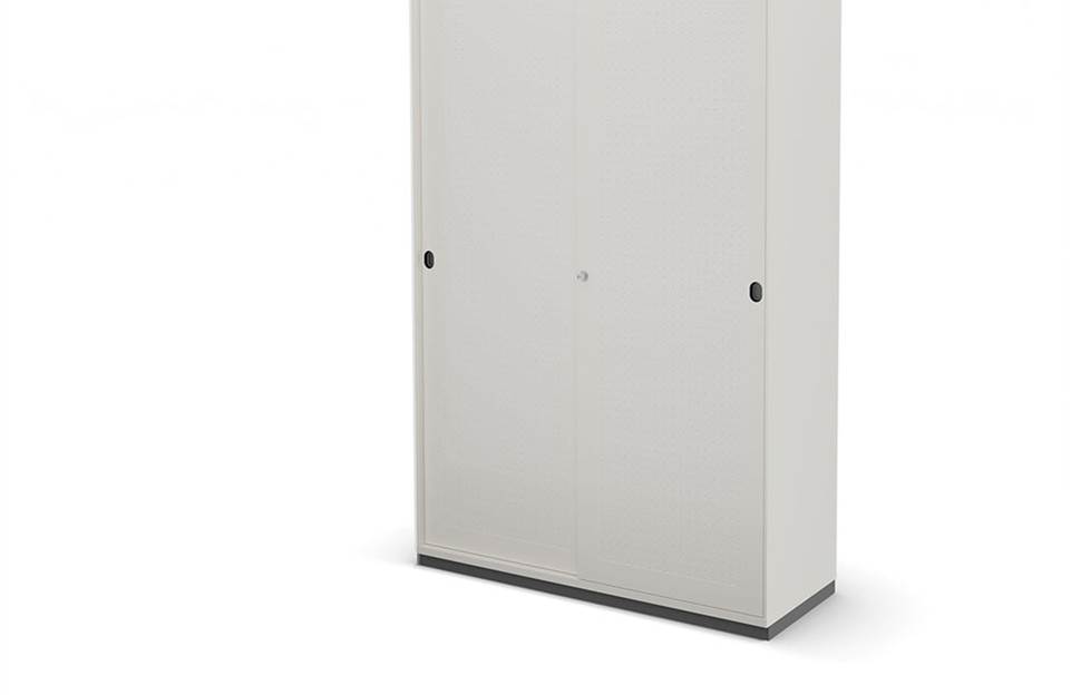 Sliding door cabinet with sound absorbing 
