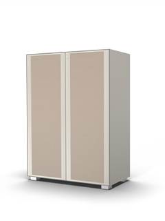 Hinged door cabinet with sound doors 