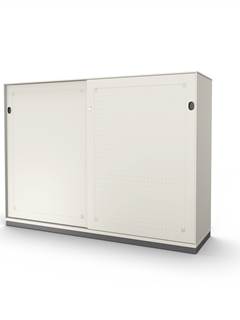 Sliding door cabinet with sound absorbing 