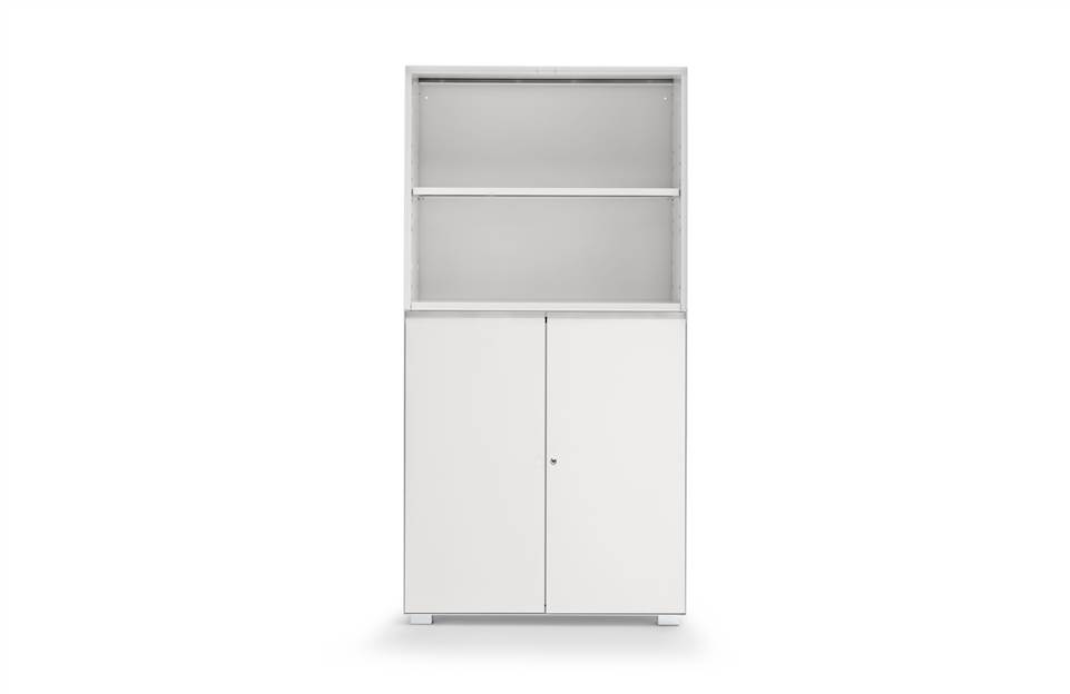 Unit with open cabinet