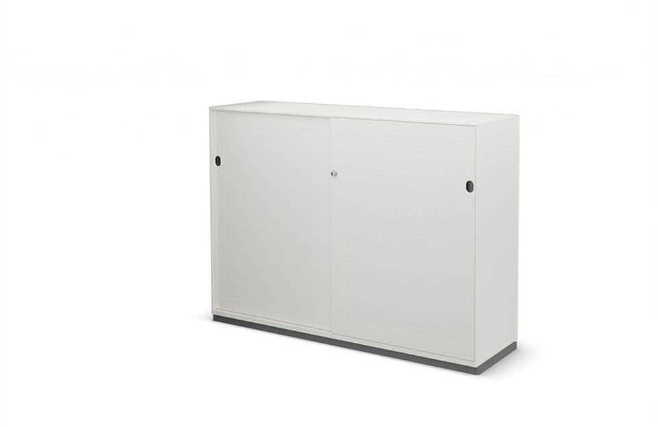 Sliding door cabinet with sound absorbing 