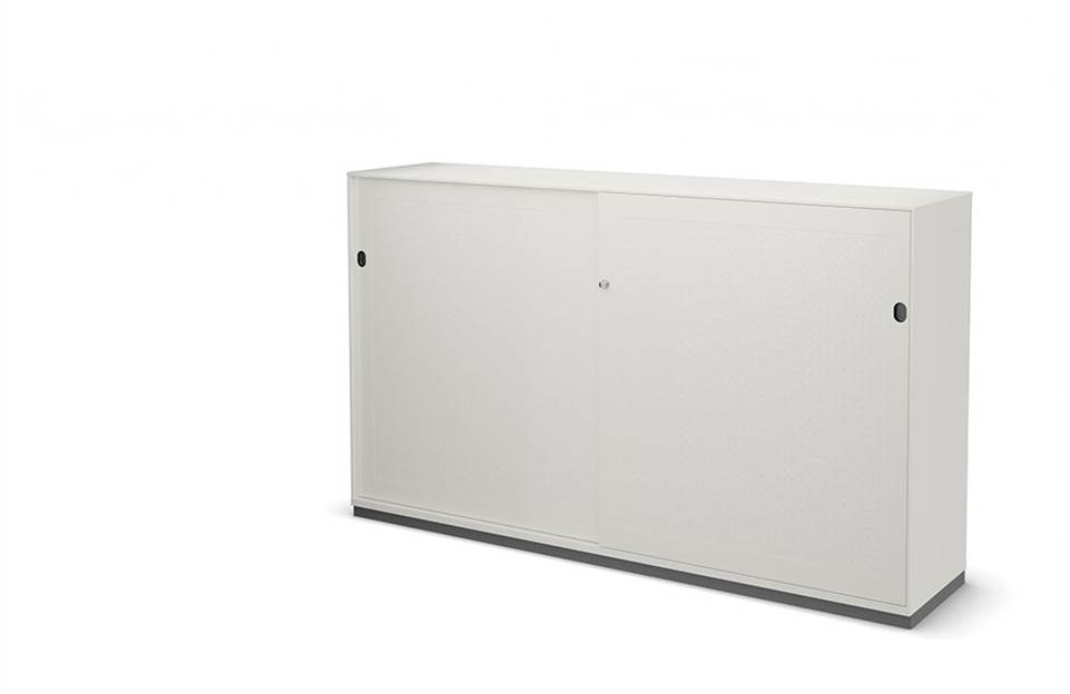 Sliding door cabinet with sound absorbing 